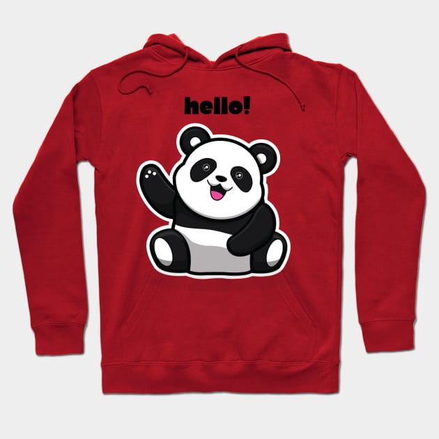 hello panda Hoodie by Medotshirt